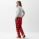 Pajama New Year's Women's KAFTAN "Santa", red/gray color, size 40-42