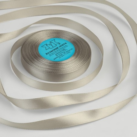 Satin tape, 12 mm × 33 ± 2 m, light gray-gray 003 color