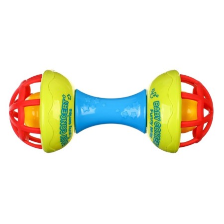 The rattle "Bright dumbbell", with elastic elements-1