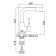 Accoona A9690-2 sink mixer, single-legged, with a nut, stainless steel