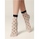 Women's socks with a pattern "Hearts" Conte Elegant Fantasy, size 23-25, Panna color