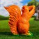 Garden figure "Squirrel with a bump" 13 × 18 × 28cm