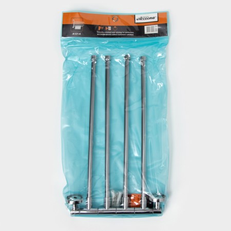 Holder for towels with 4 rotary panels, accoona a121-4, color chromium-5