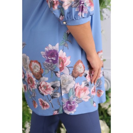 Female shirt, size 52, blue color-11