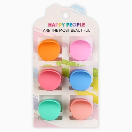 Hair crab Happy People, set 6 pcs, 2.5 x 2.5 x 1.5 cm-1