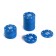 A set of chips with a face value of 25, plain, blue, in a set 25 pcs.