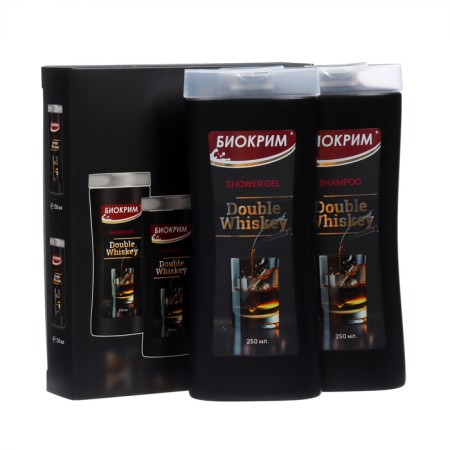 Gift set of men's Double Whiskey: Shampoo, 250 ml + shower gel, 250 ml