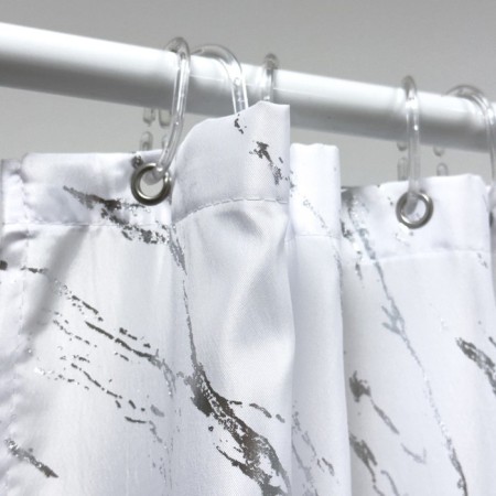 Bath curtains dasch 180x200 cm, BT-829983, silver in marble-4