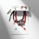 Bracelets "Demetrons" on a magnet, three turtles, black and red color, 8 cm