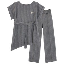 Female set: jacket, trousers, size 54, gray color