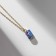 Pendant "love" soda, blue in gold, 40 cm