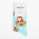Women's socks "Fox in the box", mint color, size 23-25