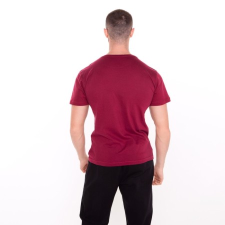 Male T -shirt, Bordeaux color, size 48-3