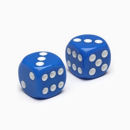 Dice play "Game time", 1.6 x 1.6 cm, set 2 pcs, blue-2