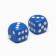 Dice play "Game time", 1.6 x 1.6 cm, set 2 pcs, blue