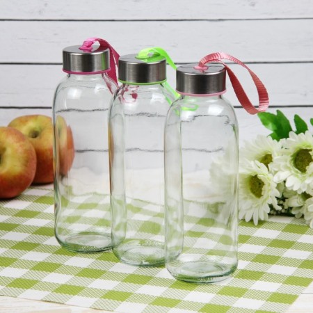 Water bottle "Lido", 500 ml, h = 22.5 cm, color strap mix-9