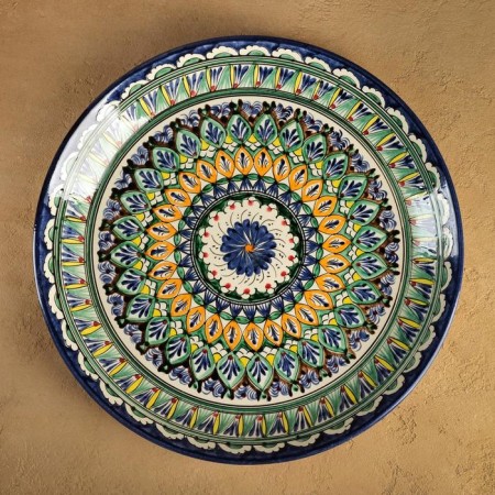 Largan Rishtan ceramics "Patterns", 37 cm, blue, mix-6