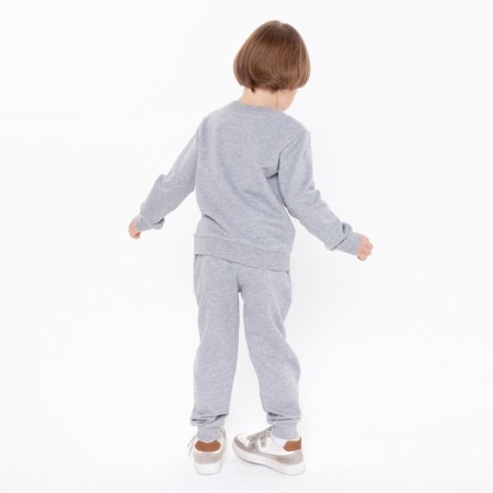 Kidsa (sweatshirt, trousers), color gray mix, height 98 cm (3 years)-5