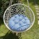 Billy swing pillow, diameter 60 cm, blue color