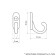Hook furniture tundra TKO006, one -rod, bronze