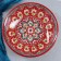 Suditsa Rishtan ceramics "Flowers", 27 cm, red