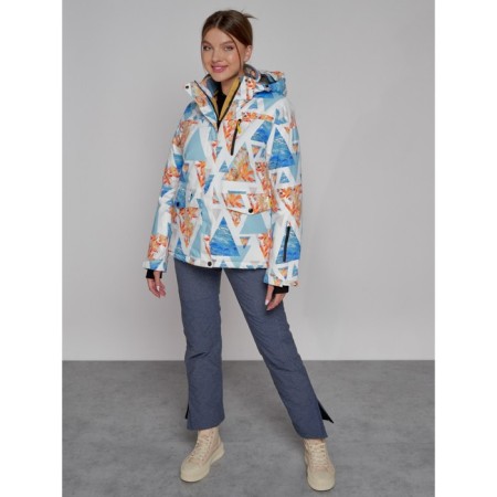 Ski jacket female winter, size 48, blue color-4