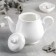 The porcelain collar teapot Wilmax, 1.15 liters, white color