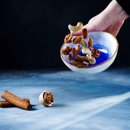 Porcelain shares “Cosmos”, 370 ml, d = 13.1 cm, blue color-6