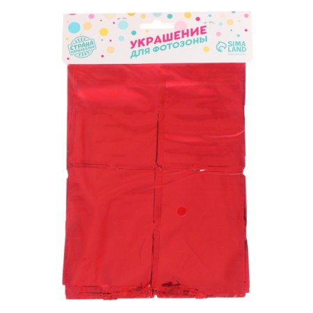 Festive curtain, 100 × 200 cm, red color-2