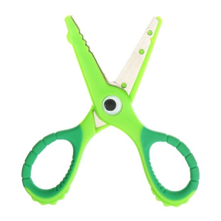 Scissors 13.5cm rubberized handles, rounded ends of the blades, crocodile green calligrata 1058294-3