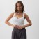 Women's tweed corset, mist, p. L, white