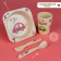 A set of bamboo dishes “Machines”, plate, bowl, glass, devices, 5 items