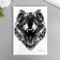 Tattoo on the body Black "Bear Red" 21x15 cm