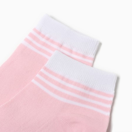 Women's strips socks, color of sv. Pink/white, rr 23-1