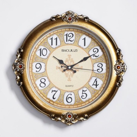 Wall clock, series: interior, "luxury", smooth move, d-38.5 cm, dial 27.5 cm