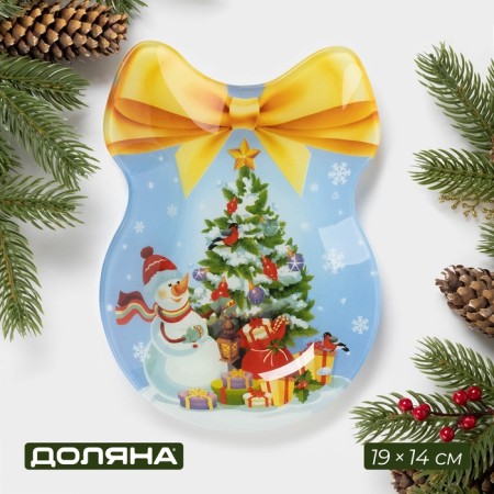 Glass Serving Dauline "Bant. Winter Tale ", 18.5 × 13 cm-1