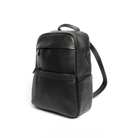 Male backpack, genuine leather, de-gosa black, 28x14x35 cm-1