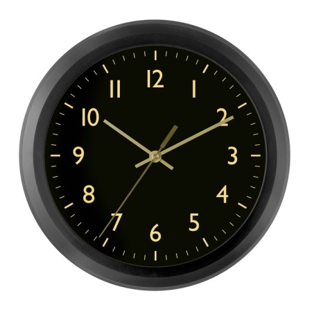 Watch Wall Interior "Classics", silent, D-25 cm, black matte body