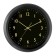 Watch Wall Interior "Classics", silent, D-25 cm, black matte body