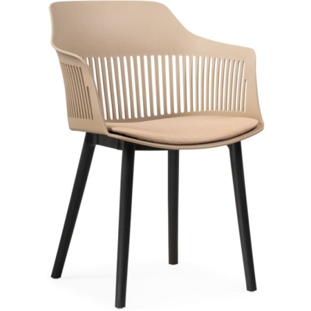 Crocs plastic stool/tissue mint, black/beige 55x60x76 cm