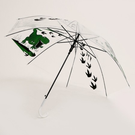 Children's umbrella "dinosaur" semi -automatic, transparent, d = 90cm-9