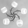 Mona chandelier 3x60W E27 chrome, black 53x53x28cm