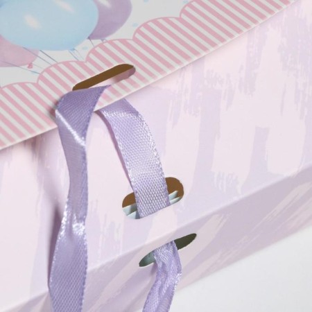 Gift folding box, packaging, “The best day”, 16.5 x 12.5 x5 cm-3