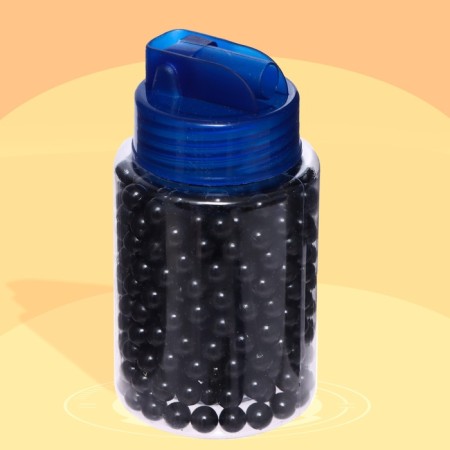 Plastic bullets 6 mm in a jar, 400 pieces, mix-5