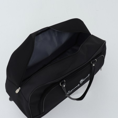 Road bag on wheels, external pocket, black color-4