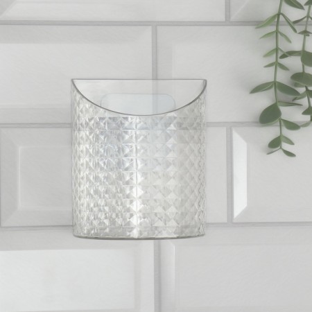 Organizer for storage "Diamond", hinged, 1 section, with an adhesive base, 10.5 × 12 × 5 cm, the color is transparent-2