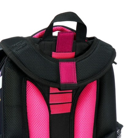 School backpack 38 x 30 x 16 cm, ergonomic back, stavia "kitten in cannons", black-10