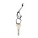 Hook furniture tundra TKD015, two -rod, chrome