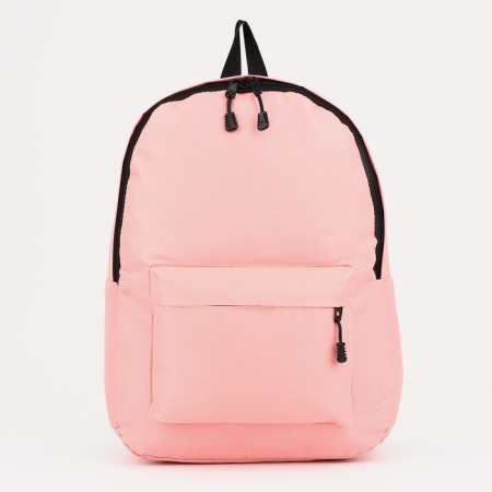 Youth backpack on lightning from textiles, external pocket, pink color