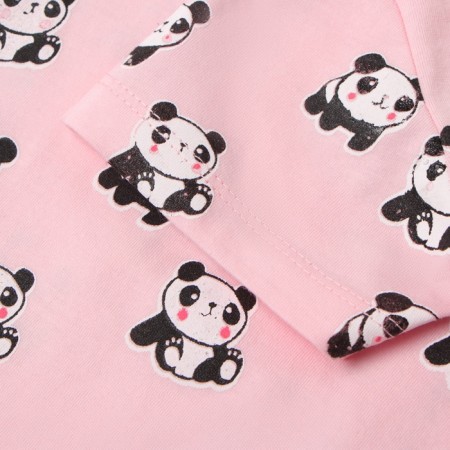 Pajamas for a girl (T -shirt/breeches), pink color, height 110 cm-2